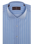 Blue and White Stripe Estate Sutter Classic Dress Shirt | Robert Talbott Dress Shirt Fall 2017 Collection | Sam's Tailoring Fine Men Clothing