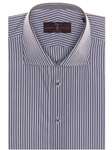 Brown and Blue Stripe Estate Sutter Classic Dress Shirt | Robert Talbott Dress Shirt Fall 2017 Collection | Sam's Tailoring Fine Men Clothing