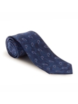 Navy & Sky Yarn Dyed Overprint Seven Fold Tie | Seven Fold Fall Ties Collection | Sam's Tailoring Fine Men Clothing