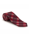 Red and White Plaid Merina Estate Tie | Robert Talbott Estate Ties Collection | Sam's Tailoring