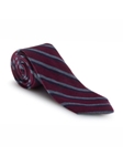 Beet, Navy and Sky Stripe Estate Tie | Robert Talbott Estate Ties Collection | Sam's Tailoring