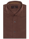 Brown Overprint Crespi IV Tailored Sport Shirt | Robert Talbott Sport Shirts Collection  | Sam's Tailoring Fine Men Clothing