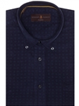 Navy Over Print Derby Classic Fit Sport Shirt | Robert Talbott Sport Shirts Collection  | Sam's Tailoring Fine Men Clothing