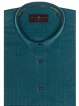 Teal Over Print Anderson II Classic Fit Sport Shirt | Robert Talbott Sport Shirts Collection  | Sam's Tailoring Fine Men Clothing