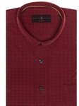 Red with Navy Over Print Anderson II Sport Shirt | Robert Talbott Sport Shirts Collection  | Sam's Tailoring Fine Men Clothing