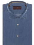 Chambray Crespi IV Tailored Fit Sport Shirt | Robert Talbott Sport Shirts Collection  | Sam's Tailoring Fine Men Clothing