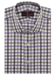 Purple, White and Grey Check Estate Tailored Dress Shirt | Robert Talbott Fall Dress Collection | Sam's Tailoring Fine Men Clothing