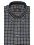 Sage and Chocolate Twill Check Estate Dress Shirt | Robert Talbott Fall Dress Collection | Sam's Tailoring Fine Men Clothing