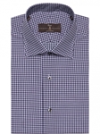 Lavender and Navy Twill Check Estate Tailored Dress Shirt | Robert Talbott Fall Dress Collection | Sam's Tailoring Fine Men Clothing