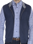 Navy Molera Cotton Full Zip Knit Vest | Robert Talbott Fall 2017 Collection | Sam's Tailoring Fine Mens Clothing