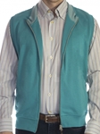 Teal Molera Cotton Full Zip Knit Vest | Robert Talbott Fall 2017 Collection | Sam's Tailoring Fine Mens Clothing