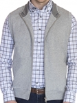 Grey Molera Cotton Full Zip Knit Vest | Robert Talbott Fall 2017 Collection | Sam's Tailoring Fine Mens Clothing