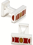 IKE Behar Deco Multi Stone Cufflinks IB-26-GL - Cufflinks | Sam's Tailoring Fine Men's Clothing