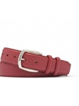 Red South Beach Pebbled Claf With Shiny Buckle Belt | W.Kleinberg Belts Collection | Sam's Tailoring