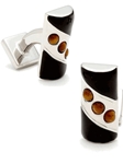 IKE Behar Tiger's Eye Highway Cufflinks IB-2-BL - Cufflinks | Sam's Tailoring Fine Men's Clothing