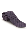 Purple with Medallions Yarnd Dyed Overprint 7 Fold Tie | 7 Fold Ties Collection | Sam's Tailoring Fine Men Clothing