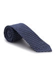 Navy With Sky Sudbury Seven Fold Tie | 7 Fold Ties Collection | Sam's Tailoring Fine Men Clothing