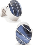 IKE Behar Sodalite Windows Cufflinks IB-6-BL - Cufflinks | Sam's Tailoring Fine Men's Clothing