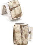 IKE Behar Granite Cabochon Cufflinks IB-21-BL - Cufflinks | Sam's Tailoring Fine Men's Clothing