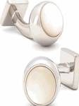 IKE Behar Mother of Pearl Orb Cufflinks IB-22-BL - Cufflinks | Sam's Tailoring Fine Men's Clothing