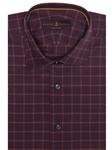 Navy, Red and Orange Plaid Crespi IV Sport Shirt | Robert Talbott Sport Shirts Collection  | Sam's Tailoring Fine Men Clothing