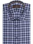 Navy and Blue Plaid Crespi IV Tailored Sport Shirt | Robert Talbott Sport Shirts Collection  | Sam's Tailoring Fine Men Clothing