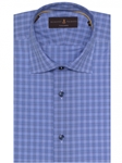 Blue Plaid Crespi IV Tailored Fit Sport Shirt | Robert Talbott Sport Shirts Collection  | Sam's Tailoring Fine Men Clothing