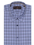 Blue and White Plaid Howard Tailored Sport Shirt | Robert Talbott Sport Shirts Collection  | Sam's Tailoring Fine Men Clothing