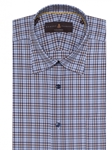 Grey, Navy and Brown Plaid Howard Tailored Sport Shirt | Robert Talbott Sport Shirts Collection  | Sam's Tailoring Fine Men Clothing