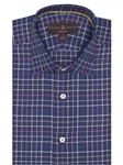 Navy, White & Pink Plaid Crespi IV Tailored Sport Shirt | Robert Talbott Sport Shirts Collection  | Sam's Tailoring Fine Men Clothing