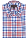 Orange, Blue & White Twill Plaid Crespi IV Tailored Sport Shirt | Robert Talbott Sport Shirts Collection  | Sam's Tailoring Fine Men Clothing