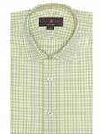 White and Lime Check Crespi IV Tailored Sport Shirt | Robert Talbott Sport Shirts Collection  | Sam's Tailoring Fine Men Clothing