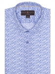 White and Blue Over Print Crespi IV Tailored Sport Shirt | Robert Talbott Sport Shirts Collection  | Sam's Tailoring Fine Men Clothing