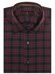 Red, Navy Green and Gold Twill Plaid Sport Shirt | Robert Talbott Sport Shirts Collection  | Sam's Tailoring Fine Men Clothing