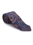 Orange, Blue & Black Paisley Best of Class Heritage Tie | Best of Class Ties Collection | Sam's Tailoring Fine Men Clothing
