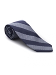 Navy and Grey Stripe Heritage Best of Class Tie | Best of Class Ties Collection | Sam's Tailoring Fine Men Clothing