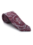 Wine, White & Black Paisley Best of Class Tie | Best of Class Ties Collection | Sam's Tailoring Fine Men Clothing