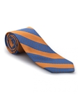 Orange and Blue Stripe Heritage Best of Class Tie | Best of Class Ties Collection | Sam's Tailoring Fine Men Clothing