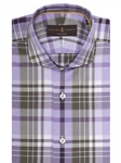 Lavender, Green & White Plaid San Carlos Sport Shirt | Sport Shirts Collection | Sams Tailoring Fine Men Clothing