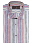 Multi Colored Stripe Crespi IV Tailored Sport Shirt | Sport Shirts Collection | Sams Tailoring Fine Men Clothing