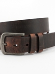 Antique Brown Distressed Waxed Harness Leather Belt |  Torino leather Belts | Sam's Tailoring