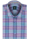 Multi Colored Plaid Crespi III Tailored Sport Shirt | Sport Shirts Collection | Sams Tailoring Fine Men Clothing