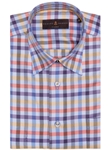 Yellow, Orange & Lavender Plaid Anderson II Sport Shirt | Sport Shirts Collection | Sams Tailoring Fine Men Clothing
