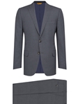 Grey Check Flap Pockets Traveler Infinity Suit | Hickey Freeman Men's Collection | Sam's Tailoring Fine Men Clothing