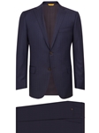 Navy Stipe Side Vents Tashmanian Suit | Hickey Freeman Men's Collection | Sam's Tailoring Fine Men Clothing