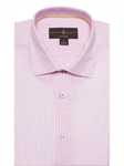 White & Pink Stripe Crespi IV Tailored Sport Shirt | Sport Shirts Collection | Sams Tailoring Fine Men Clothing