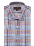 Brown, Blue & Green Plaid Crespi IV Tailored Sport Shirt | Sport Shirts Collection | Sams Tailoring Fine Men Clothing