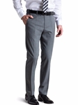 Light Grey Bonn Feingabardine Bi Stretch Trouser | Meyer Trousers/Chinos |  Sam's Tailoring Fine Men Clothing