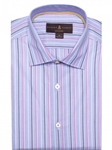 Blue and Pink Stripe Crespi IV Tailored Sport Shirt | Robert Talbott Fall Sport Shirts Collection  | Sam's Tailoring Fine Men Clothing