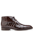 Chocolate Genuine Alligator Stegano Ankle Boot | Belvedere Shoes Fall Collection | Sams Tailoring